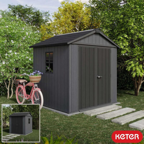 Newton plus 7Ft 6" X 7Ft 4" (2.3 X 2.2M) Storage Shed in 2 Configurations