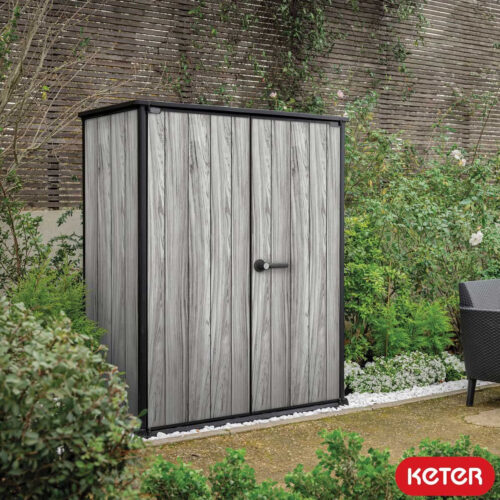 Storm Grey Signature Alto 4Ft 6" X 2Ft 4" (1.4 X 0.7M) 1,415 Litre Vertical Storage Shed with Shelves