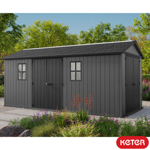 Keter Newton plus 17Ft X 7Ft 5" (5.1 X 2.2M) Dual Entry Shed Storage Shed