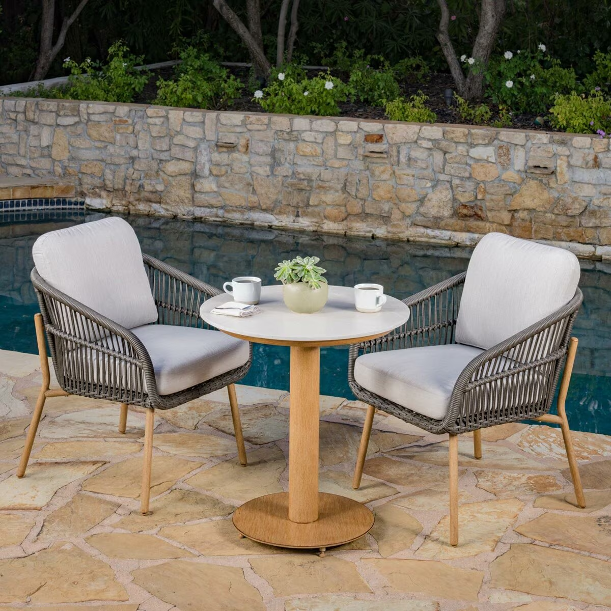 Sunvilla Charme 3 Piece Wicker Bistro Set