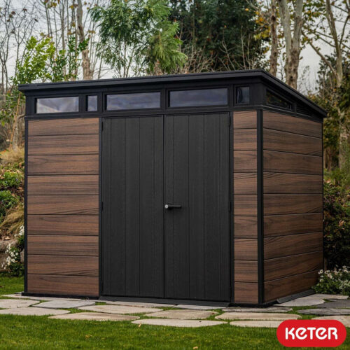 Keter Rosewood Signature 9Ft X 7Ft 1" (2.77 X 2.18M) Storage Shed