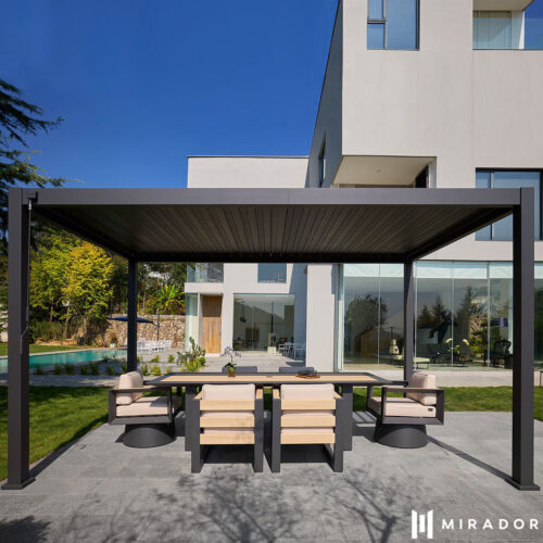 Mirador 8Ft 8" X 14Ft 5" (2.7M X 4.4M) Louvered Aluminium Pergola