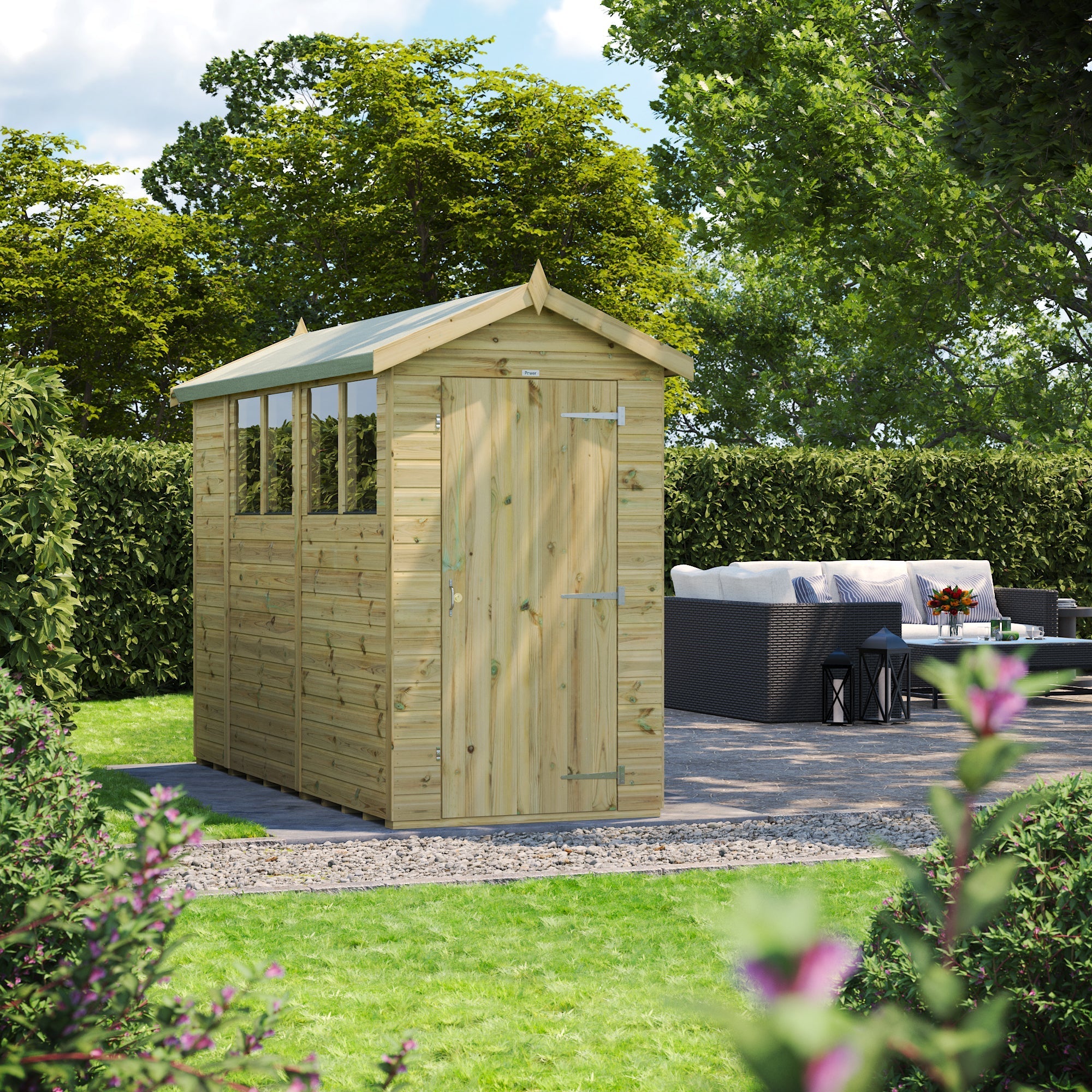 Pressure Treated Premium Apex Shed – Durable Tongue & Groove Garden Shed - Image 13