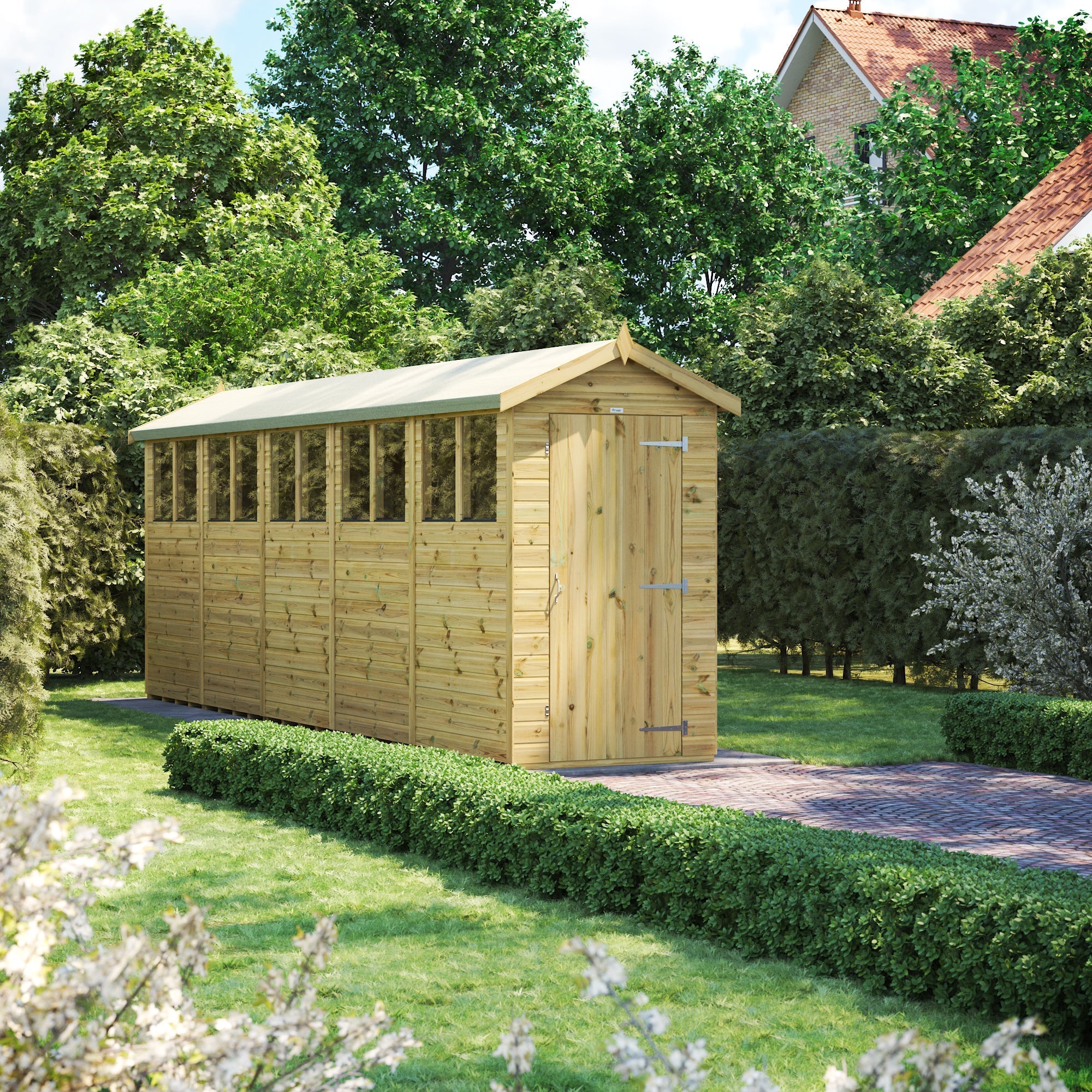 Pressure Treated Premium Apex Shed – Durable Tongue & Groove Garden Shed - Image 33