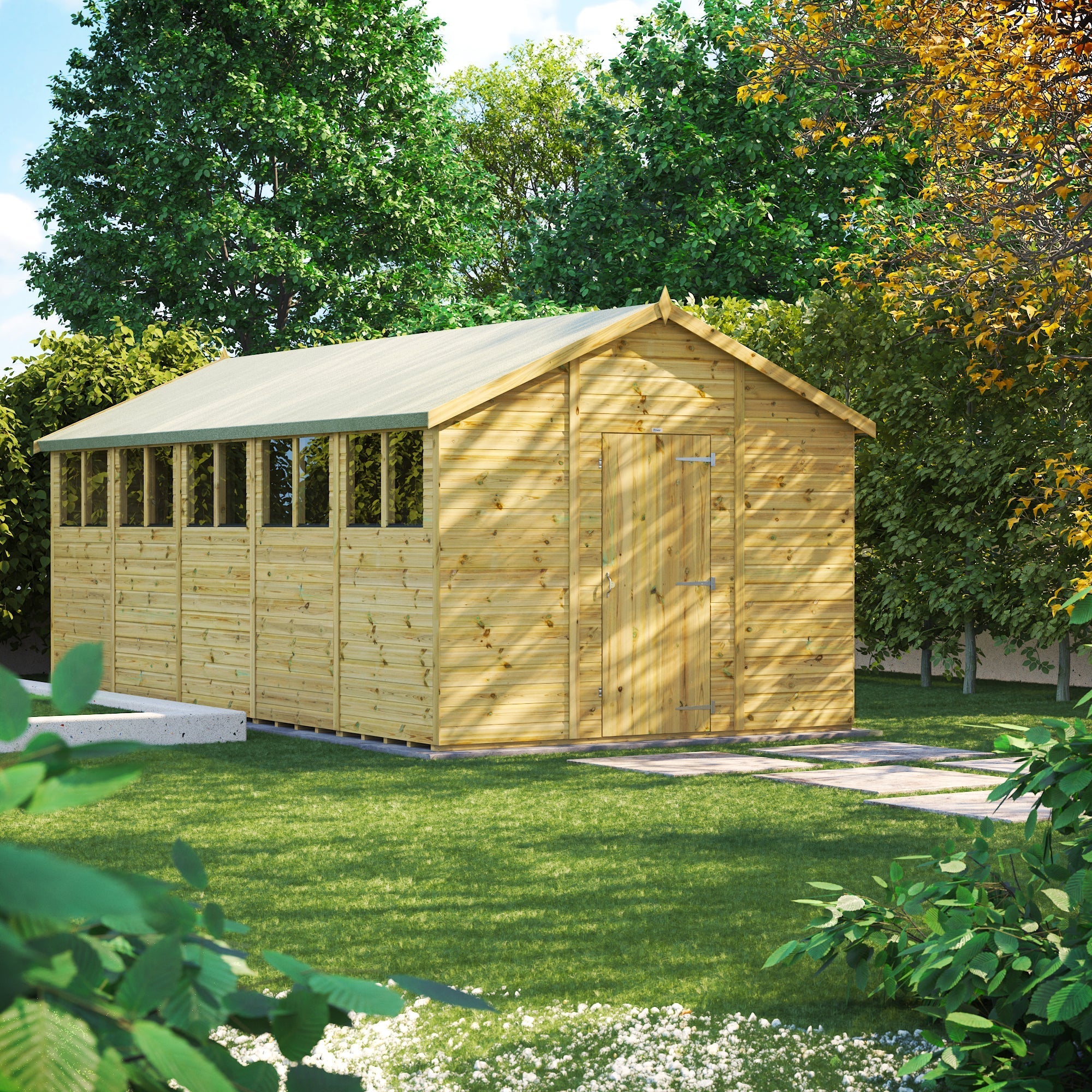 Pressure Treated Premium Apex Shed – Durable Tongue & Groove Garden Shed - Image 36