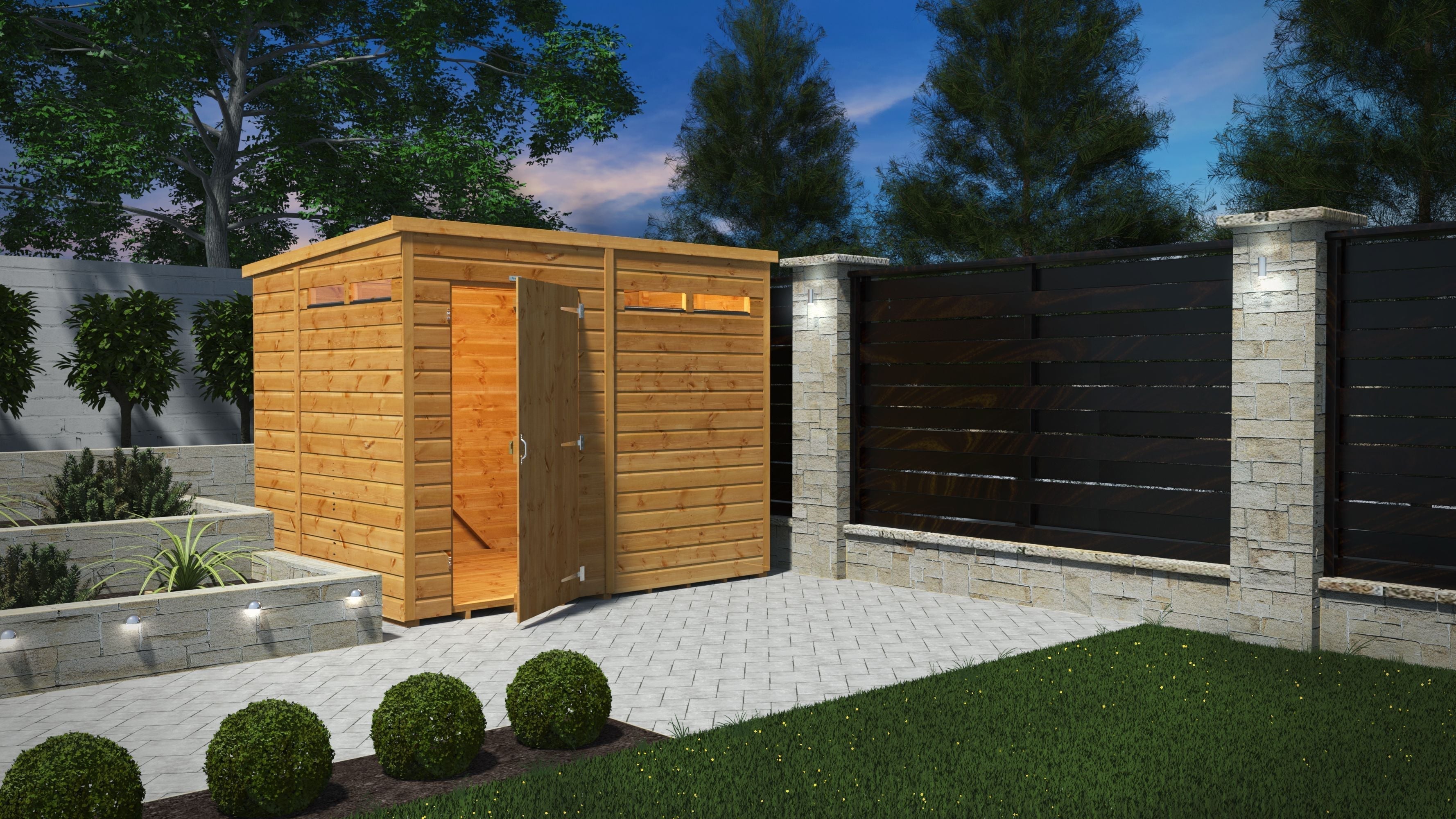 Security Shed Pent T&G – High-Security Garden Shed with Tongue & Groove Cladding & Quick Delivery - Image 2