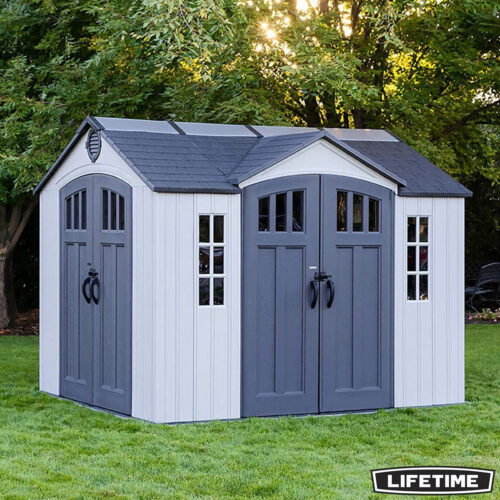 Lifetime 10Ft X 8Ft (3 X 2.4M) Dual Entry Outdoor Storage Shed - Model 60467