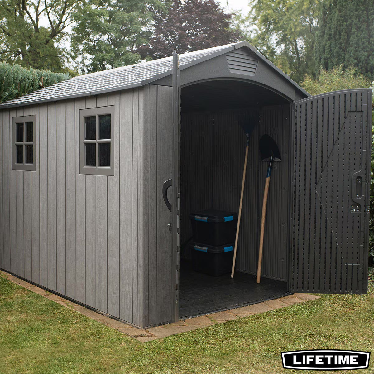 Lifetime 7Ft X 9Ft 6" (2.1X 2.9M) Rough Cut Storage Shed - Model 60310 - Image 4