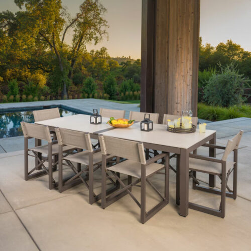Sunvilla Anchor 9 Piece Sling Dining Set + Cover
